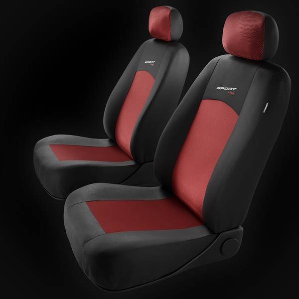 Sitzbezüge Auto für Kia Stinger (2017-2019) - Autositzbezüge Universal  Schonbezüge für Autositze - Auto-Dekor - Sport Line - rot rot