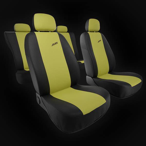 Sitzbezüge Auto für Mercedes-Benz E Klasse W212, W213 (2009-2019) - Autositzbezüge  Universal Schonbezüge für Autositze - Auto-Dekor - XR - gelb gelb