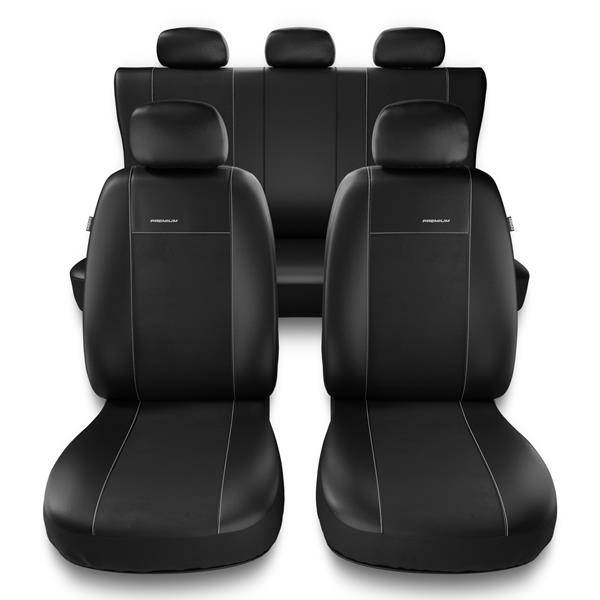 Sitzbezüge Auto für Mitsubishi Space Star (2014-2019) - Autositzbezüge  Universal Schonbezüge für Autositze - Auto-Dekor - Premium - misura B -  schwarz schwarz