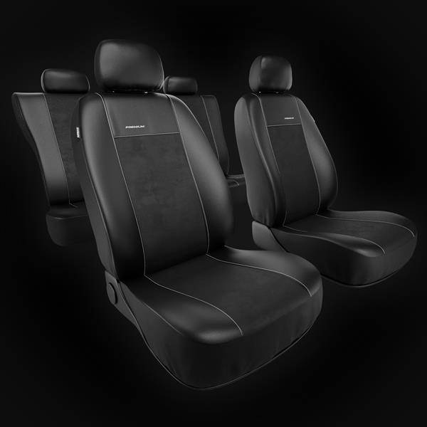 Sitzbezüge Auto für Mitsubishi Space Star (2014-2019) - Autositzbezüge  Universal Schonbezüge für Autositze - Auto-Dekor - Premium - misura B - schwarz  schwarz