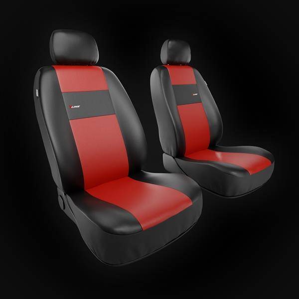 Sitzbezüge Auto für Mitsubishi Space Star (2014-2019) - Vordersitze  Autositzbezüge Set Universal Schonbezüge - Auto-Dekor - X-Line 1+1 - rot  rot