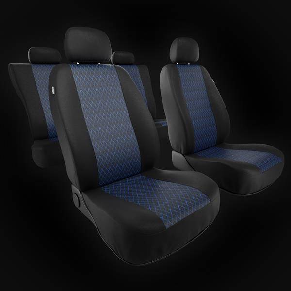 Sitzbezüge Auto für Nissan Pulsar (2014-2018) - Autositzbezüge Universal  Schonbezüge für Autositze - Auto-Dekor - Profi - blau DG-0007