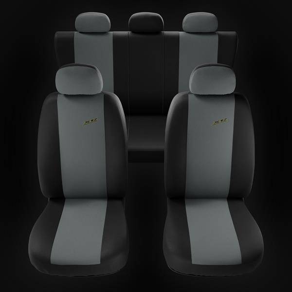 Sitzbezüge Auto für Nissan Qashqai I, II (2007-2019) - Autositzbezüge  Universal Schonbezüge für Autositze - Auto-Dekor - XR - hellgrau hellgrau