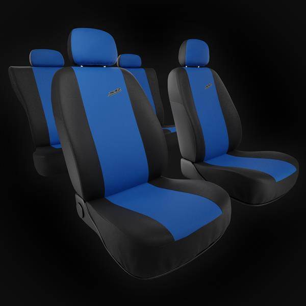 Sitzbezüge Auto für Opel Astra F, G, H, J, K (1991-2019) - Autositzbezüge  Universal Schonbezüge für Autositze - Auto-Dekor - XR - blau DG-0007