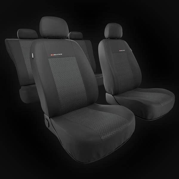Universal Sitzbezüge Auto für Dacia Duster I, II (2010-2019) -  Autositzbezüge Schonbezüge für Autositze - UNE-3 Muster 3 (grau)