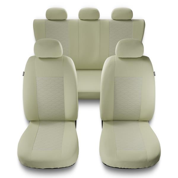 Sitzbezüge Auto für Seat Leon I, II, III (1999-2019) - Autositzbezüge  Universal Schonbezüge für Autositze - Auto-Dekor - Modern - MP-3 (beige)  MP-3 (beige)