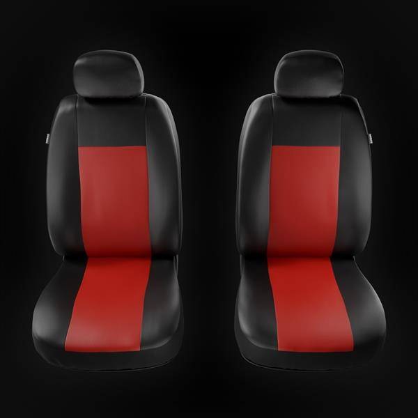 Sitzbezüge Auto für Skoda Fabia I, II, III (1999-2019) - Vordersitze  Autositzbezüge Set Universal Schonbezüge - Auto-Dekor - Comfort 1+1 - rot  rot