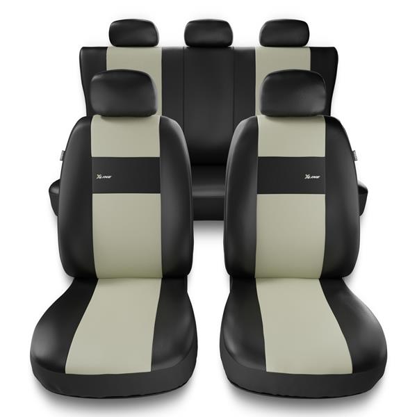 Sitzbezüge Auto für Skoda Superb I, II, III (2001-2019) - Autositzbezüge  Universal Schonbezüge für Autositze - Auto-Dekor - X-Line - beige beige
