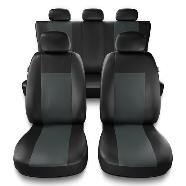 Sitzbezüge Auto für Volkswagen Golf V, VI, VII (2003-2019) - Autositzbezüge  Universal Schonbezüge für Autositze - Auto-Dekor - Comfort - grau DG-0074