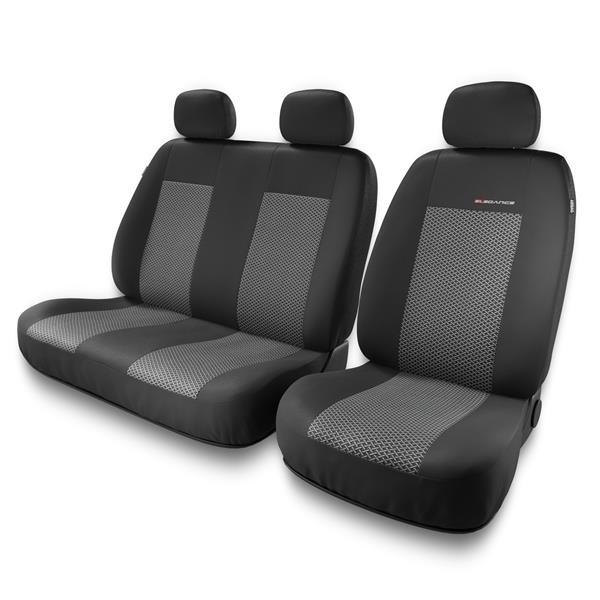 Für T4 hochwertige paßgenaue Sitzbezüge im Design VIP grau.