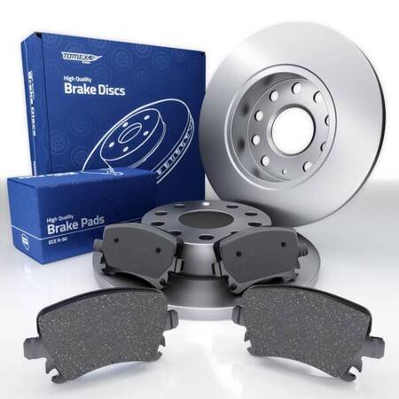 Bremsbeläge + Bremsscheiben für Audi A3 8P Hatchback (2003-2012) - Tomex - TX 13-95 + TX 70-79 (Hinterachse)