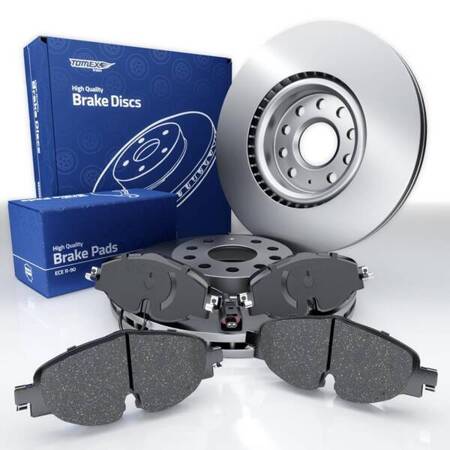 Bremsbeläge + Bremsscheiben für Audi TT 8S Coupé, Roadster (2014-....) - Tomex - TX 16-97 + TX 71-12 (Vorderachse)