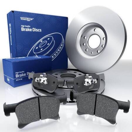 Bremsbeläge + Bremsscheiben für Opel Corsa E Hatchback (2015-2019) - Tomex - TX 17-93 + TX 72-03 (Vorderachse)