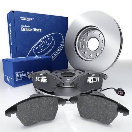 Bremsbeläge + Bremsscheiben für Skoda Superb II Kombi, Liftback (2008-2010) - Tomex - TX 13-11 + TX 71-31 (Vorderachse)