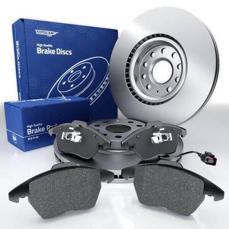 Bremsbeläge + Bremsscheiben für Skoda Superb II Kombi, Liftback (2008-2015) - Tomex - TX 13-11 + TX 71-12 (Vorderachse)