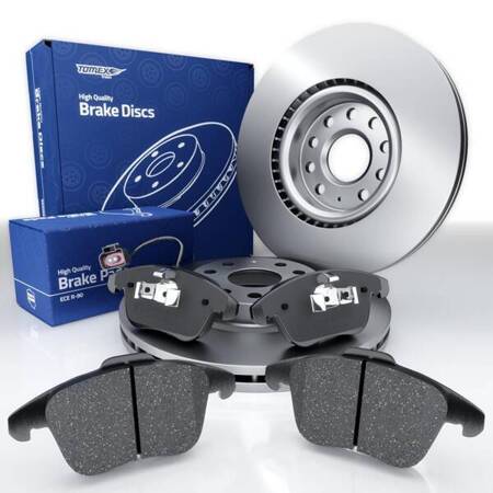 Bremsbeläge + Bremsscheiben für Volkswagen Sharan II Van (2010-....) - Tomex - TX 15-82 + TX 71-12 (Vorderachse)