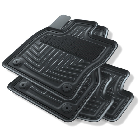Gummifußmatten Auto für Seat Leon IV (2020-....) - schwarze Gummimatten Gummi Fußmatten - Geyer & Hosaja - 900/4C