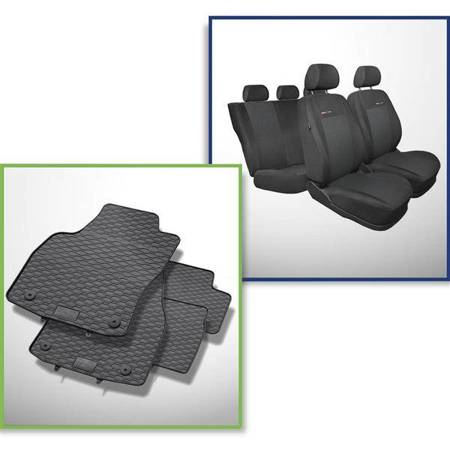 Set: Gummiteppiche + Maßgeschneiderte Sitzbezüge für Opel Astra H Caravan, Hatchback, Cabriolet, Limousine (2004-2013) - Elegance - P-3