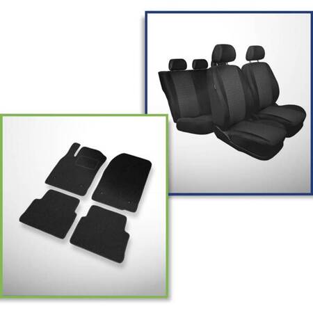 Set: filzteppiche + maßgeschneiderte sitzbezüge für Opel Vectra C Caravan, Hatchback, Limousine (2002-2008) – Practic