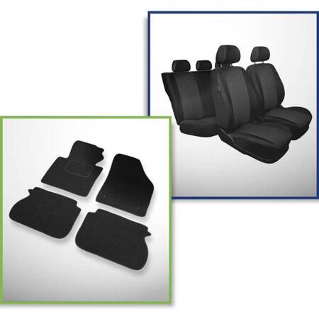 Set: filzteppiche + maßgeschneiderte sitzbezüge für Volkswagen Caddy III Cargo (2004-2015) – Practic