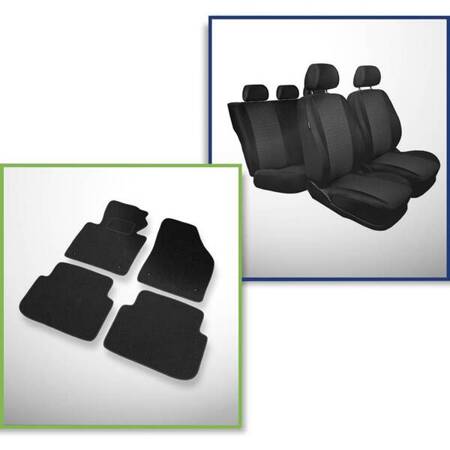 Set: filzteppiche + maßgeschneiderte sitzbezüge für Volkswagen Touran MPV (2003-2010) – Practic