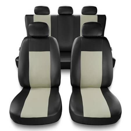 Sitzbezüge Auto für Alfa Romeo 156 I, II (1997-2007) - Autositzbezüge Universal Schonbezüge für Autositze - Auto-Dekor - Comfort - beige