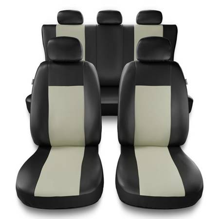 Sitzbezüge Auto für Audi A4 B5, B6, B7, B8, B9 (1995-....) - Autositzbezüge Universal Schonbezüge für Autositze - Auto-Dekor - Comfort - beige
