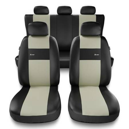Sitzbezüge Auto für Citroen DS3 (2009-2015) - Autositzbezüge Universal Schonbezüge für Autositze - Auto-Dekor - X-Line - beige