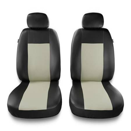 Sitzbezüge Auto für Fiat Fiorino IV (2008-2011) - Vordersitze Autositzbezüge Set Universal Schonbezüge - Auto-Dekor - Comfort 1+1 - beige