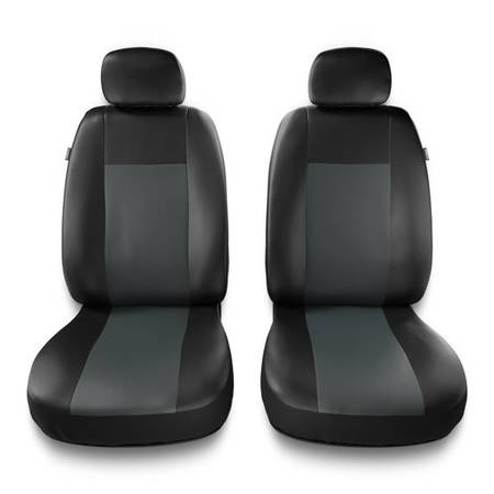 Sitzbezüge Auto für Fiat Fiorino IV (2008-2011) - Vordersitze Autositzbezüge Set Universal Schonbezüge - Auto-Dekor - Comfort 1+1 - grau