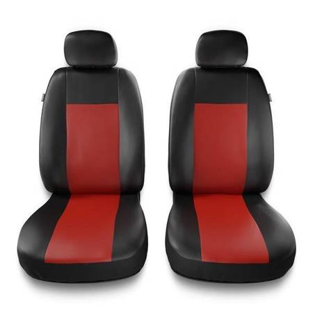 Sitzbezüge Auto für Fiat Fiorino IV (2008-2011) - Vordersitze Autositzbezüge Set Universal Schonbezüge - Auto-Dekor - Comfort 1+1 - rot