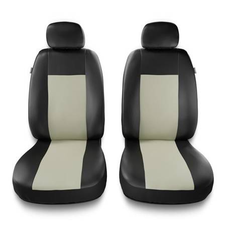 Sitzbezüge Auto für Fiat Freemont (2011-2016) - Vordersitze Autositzbezüge Set Universal Schonbezüge - Auto-Dekor - Comfort 1+1 - beige