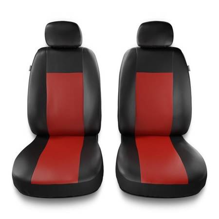 Sitzbezüge Auto für Fiat Punto GRANDE, EVO, 2012 (2005-2018) - Vordersitze Autositzbezüge Set Universal Schonbezüge - Auto-Dekor - Comfort 1+1 - rot