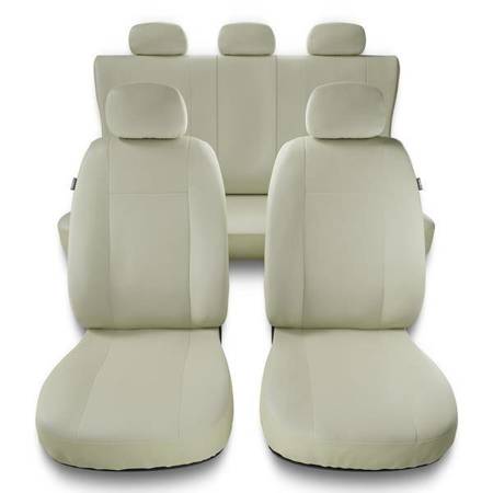 Sitzbezüge Auto für Fiat Stilo (2001-2007) - Autositzbezüge Universal Schonbezüge für Autositze - Auto-Dekor - Comfort Plus - beige