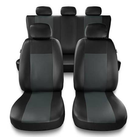 Sitzbezüge Auto für Fiat Stilo (2001-2007) - Autositzbezüge Universal Schonbezüge für Autositze - Auto-Dekor - Comfort - grau