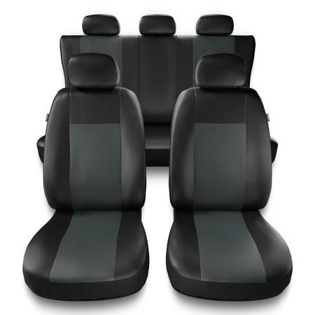 Sitzbezüge Auto für Hyundai Matrix (2001-2010) - Autositzbezüge Universal Schonbezüge für Autositze - Auto-Dekor - Comfort - grau