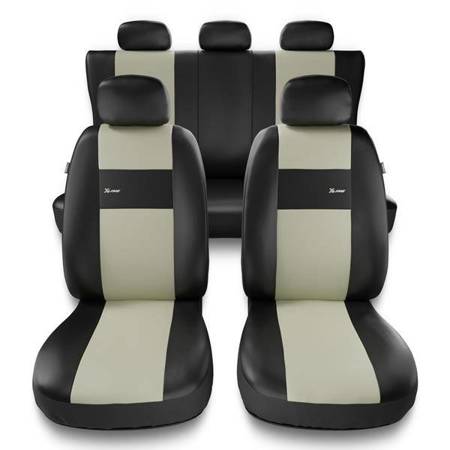 Sitzbezüge Auto für Hyundai Matrix (2001-2010) - Autositzbezüge Universal Schonbezüge für Autositze - Auto-Dekor - X-Line - beige