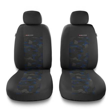 Sitzbezüge Auto für Hyundai Matrix (2001-2010) - Vordersitze Autositzbezüge Set Universal Schonbezüge - Auto-Dekor - Elegance 1+1 - blau