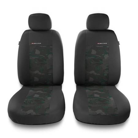 Sitzbezüge Auto für Peugeot 3008 I, II (2009-2019) - Vordersitze Autositzbezüge Set Universal Schonbezüge - Auto-Dekor - Elegance 1+1 - grün