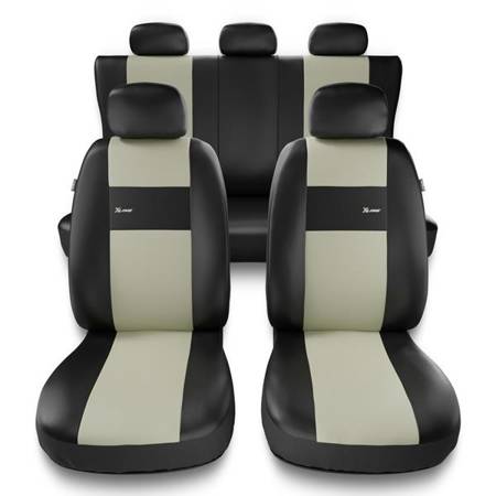 Sitzbezüge Auto für Seat Cordoba I, II (1993-2009) - Autositzbezüge Universal Schonbezüge für Autositze - Auto-Dekor - X-Line - beige