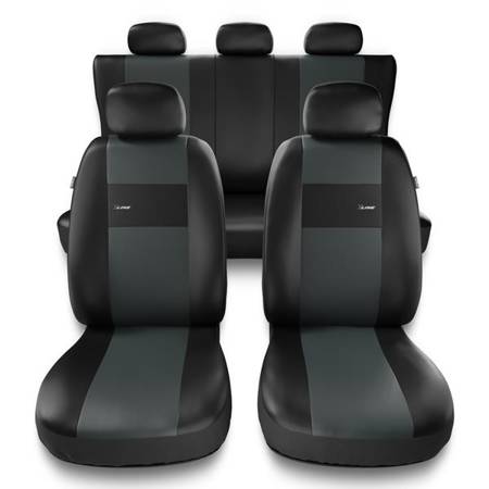 Sitzbezüge Auto für Seat Cordoba I, II (1993-2009) - Autositzbezüge Universal Schonbezüge für Autositze - Auto-Dekor - X-Line - grau