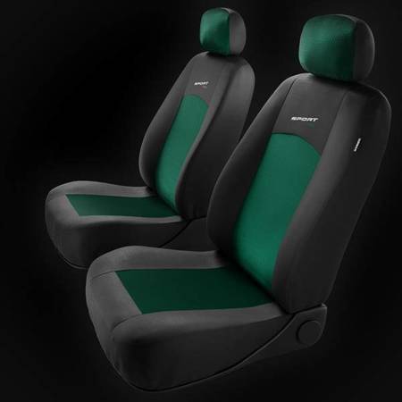 Sitzbezüge grün vorne KOS SEAT ALTEA 