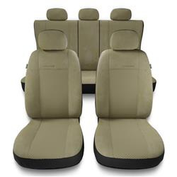 Sitzbezüge Auto für Dacia Duster I, II (2010-2019) - Autositzbezüge Universal Schonbezüge für Autositze - Auto-Dekor - Prestige - beige