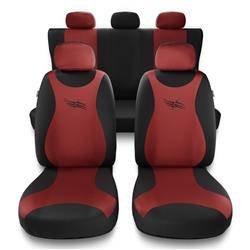 Sitzbezüge Auto für Alfa Romeo 145 (1994-2000) - Autositzbezüge Universal Schonbezüge für Autositze - Auto-Dekor - Turbo - rot