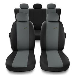 Sitzbezüge Auto für Chevrolet Spark I, II (2005-2019) - Autositzbezüge Universal Schonbezüge für Autositze - Auto-Dekor - XR - hellgrau