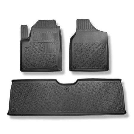 TPE Fußmatten Auto für Ford Galaxy I MPV (1995-05.2006) - schwarz Automatten Autoteppiche - Aristar - Cool liner - 5 oder 7 Sitze; ohne dritte Sitzreihe - Set - 3 St.