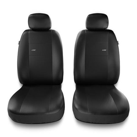 Sitzbezüge Auto für Volkswagen Touareg I, II, III (2002-2019) - Vordersitze Autositzbezüge Set Universal Schonbezüge - Auto-Dekor - X-Line 1+1 - schwarz