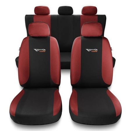 Sitzbezüge Auto für Chevrolet Spark I, II (2005-2019) - Autositzbezüge Universal Schonbezüge für Autositze - Auto-Dekor - Tuning - rot