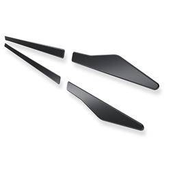 Zierleisten aus Stahl für Opel Corsa D Hatchback (5 Türen) - (2006-2014) - Croni - V - schwarz (Orangenschale)