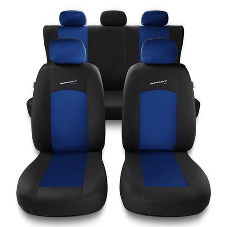 Sitzbezüge Auto für Daewoo Matiz (1997-2004) - Autositzbezüge Universal Schonbezüge für Autositze - Auto-Dekor - Sport Line - blau